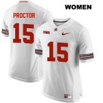 Women's NCAA Ohio State Buckeyes Josh Proctor #15 College Stitched Authentic Nike White Football Jersey AW20L42LY